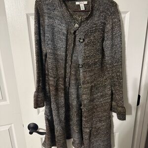 Style & Co. Brown Button-Up Cardigan